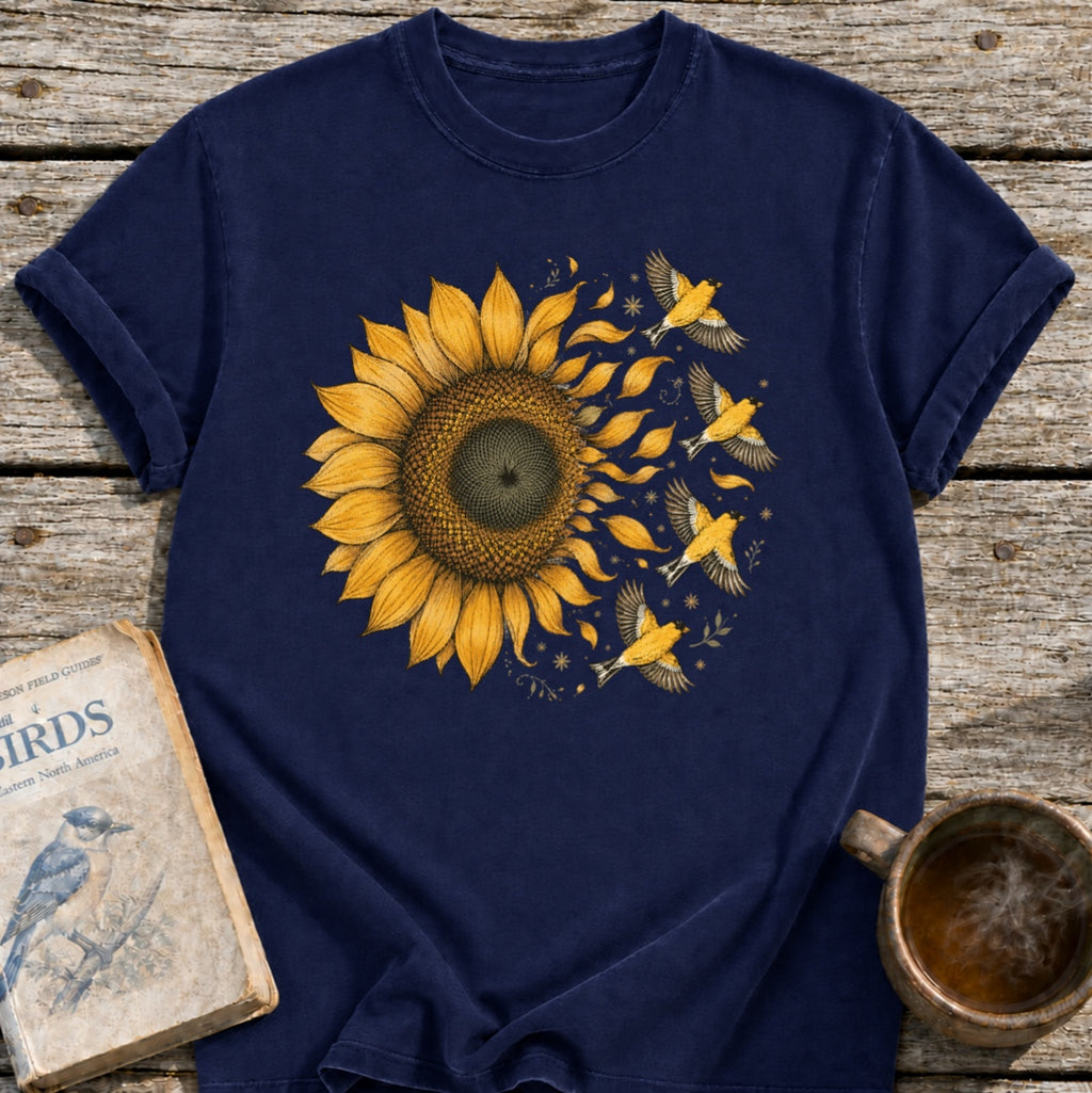 Sunflower into Birds T-Shirt