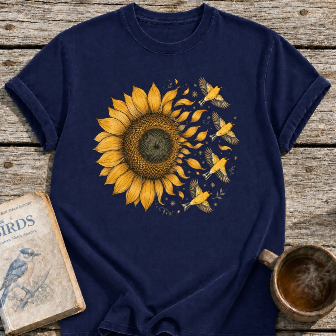 Sunflower into Birds T-Shirt