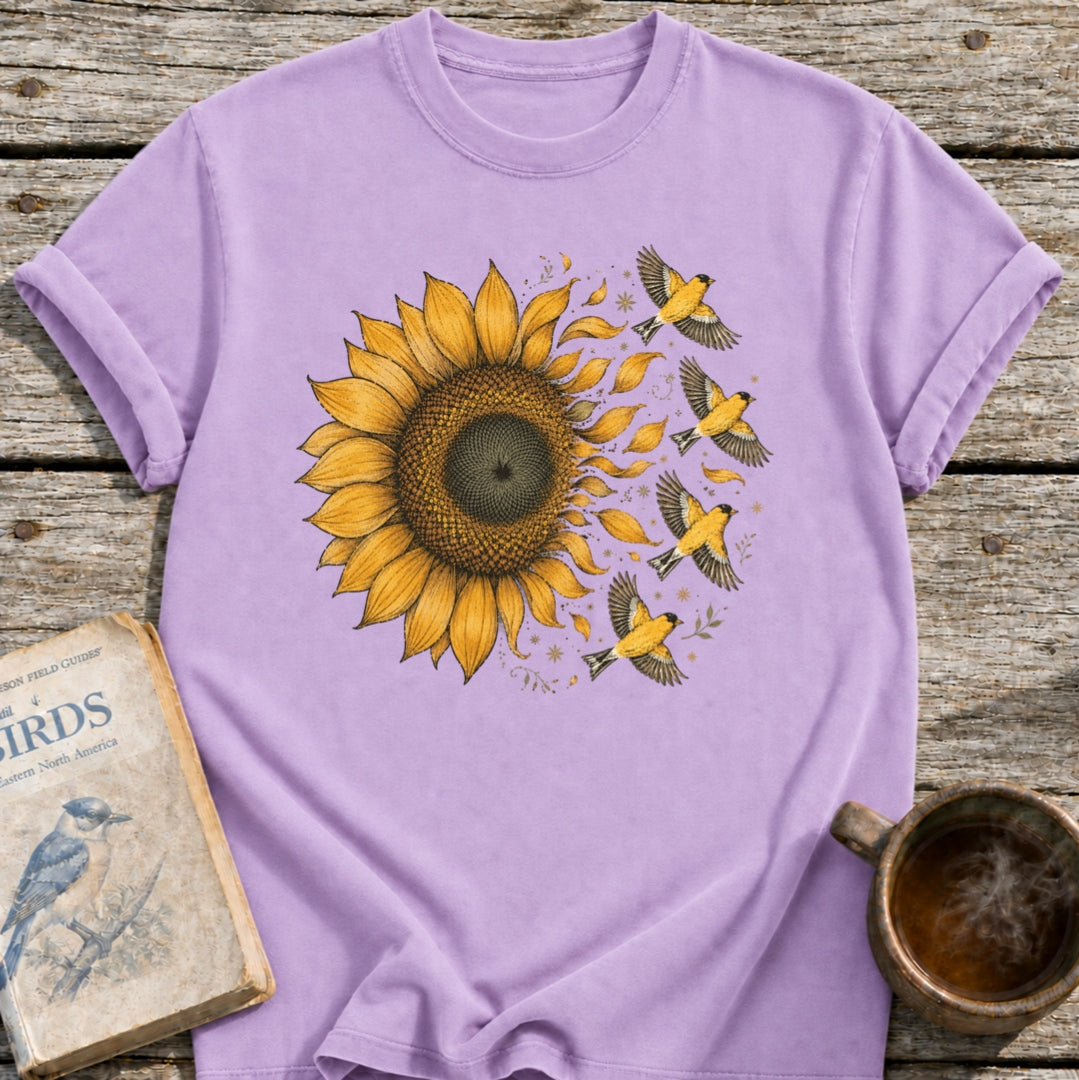 Sunflower into Birds T-Shirt