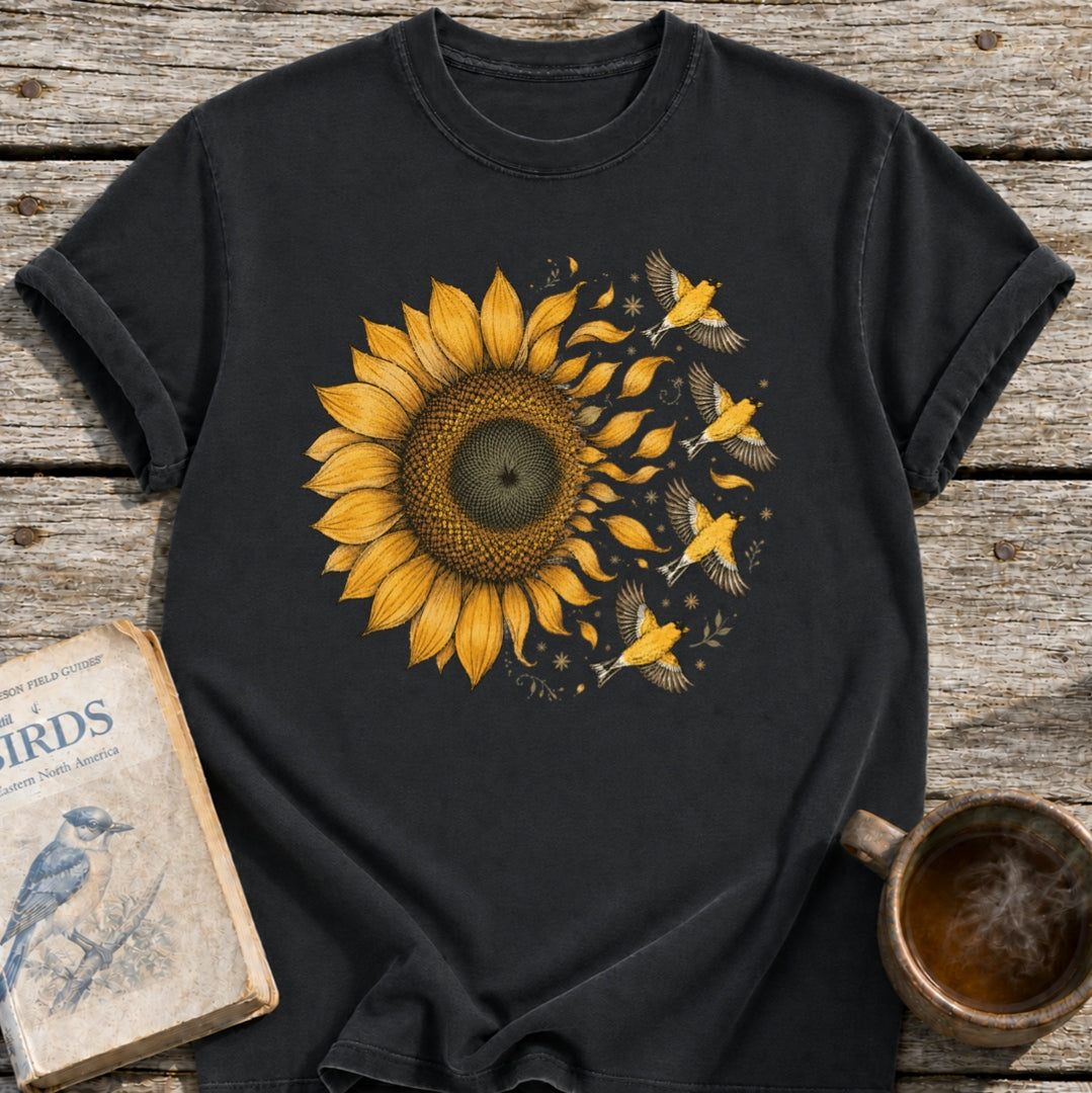 Sunflower into Birds T-Shirt