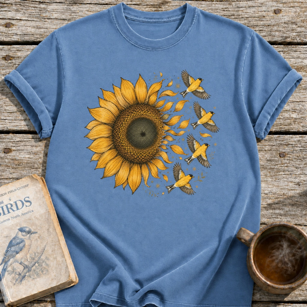 Sunflower into Birds T-Shirt