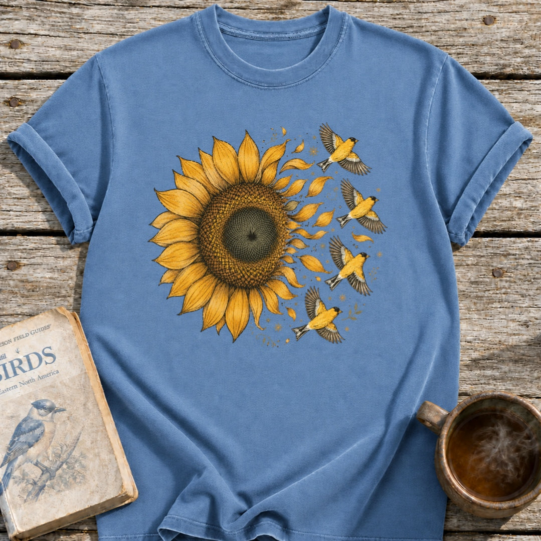 Sunflower into Birds T-Shirt