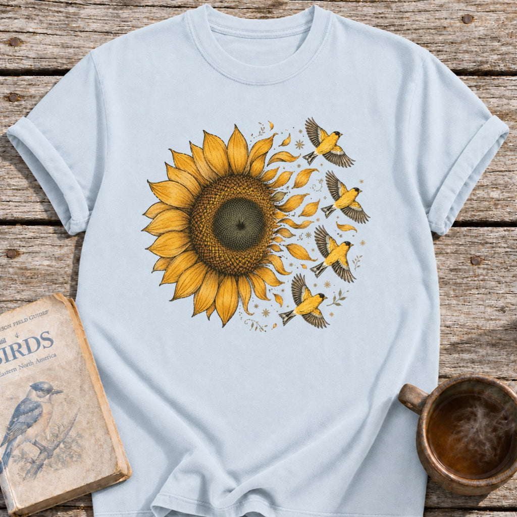 Sunflower into Birds T-Shirt
