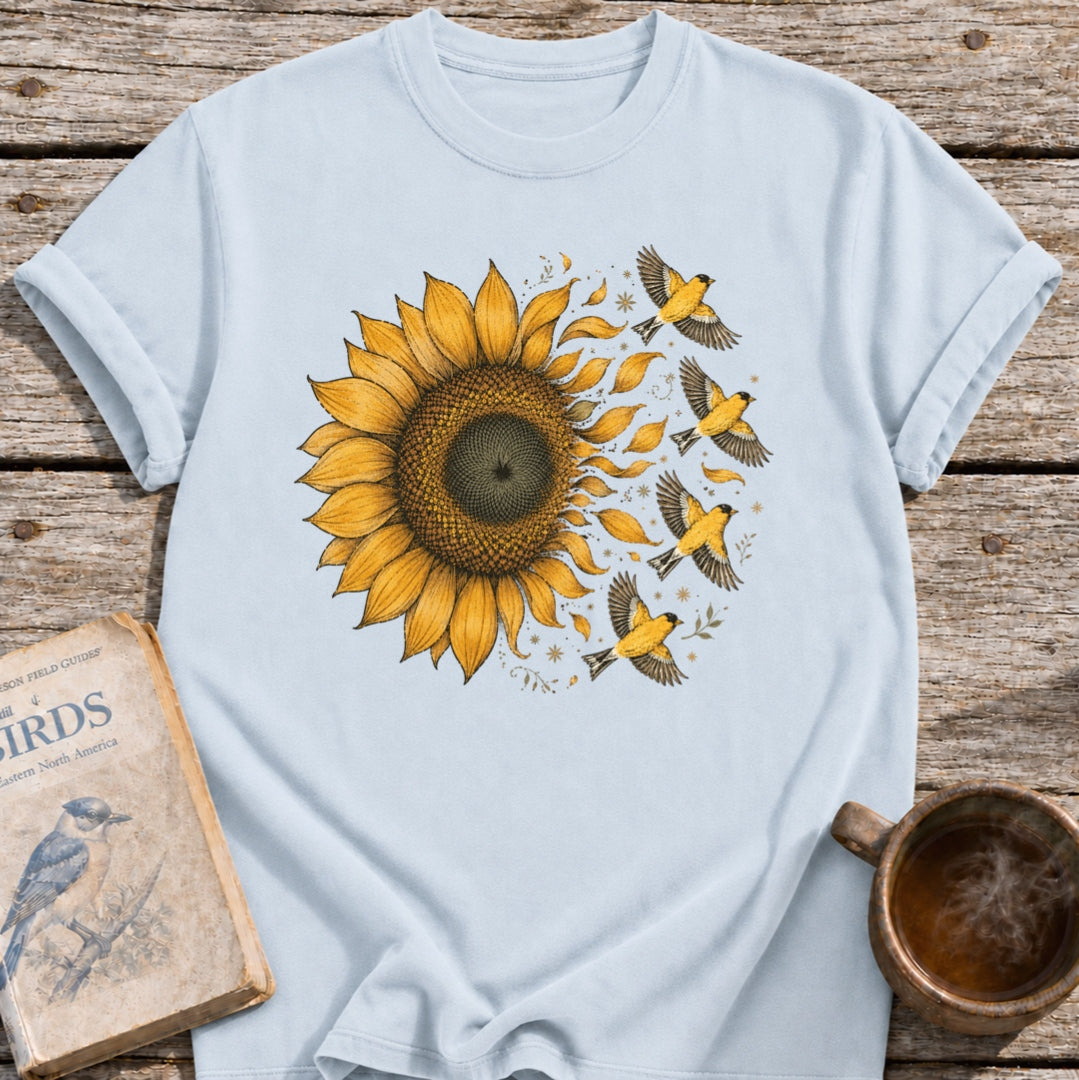 Sunflower into Birds T-Shirt