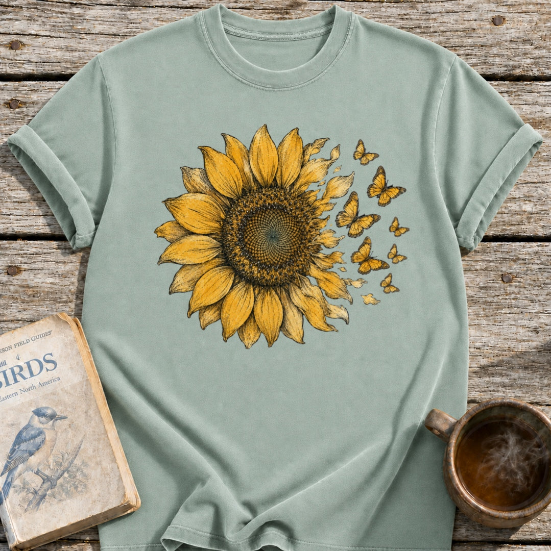 Sunflower into Butterflies T-Shirt