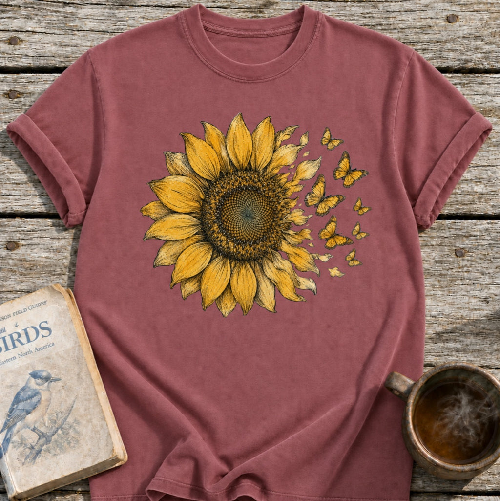 Sunflower into Butterflies T-Shirt