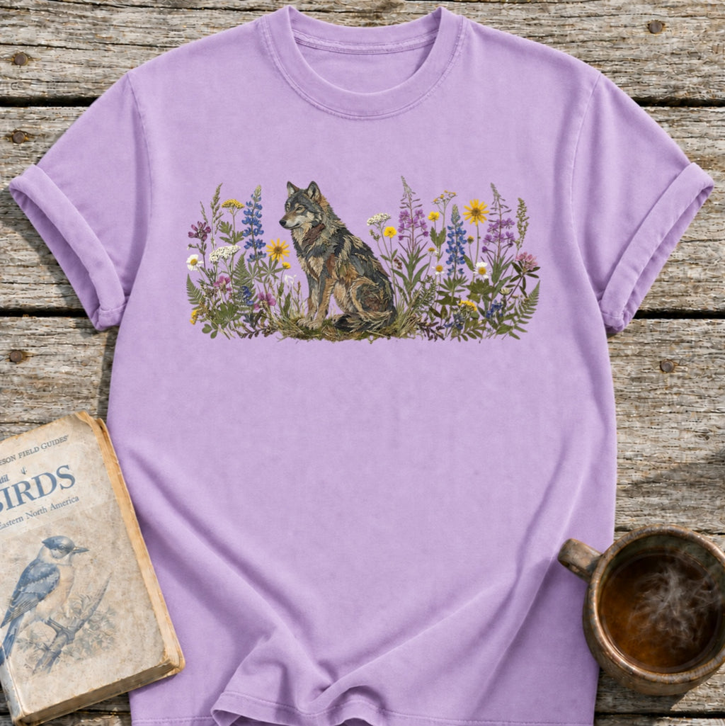 Wolf Pressed Flowers T-Shirt