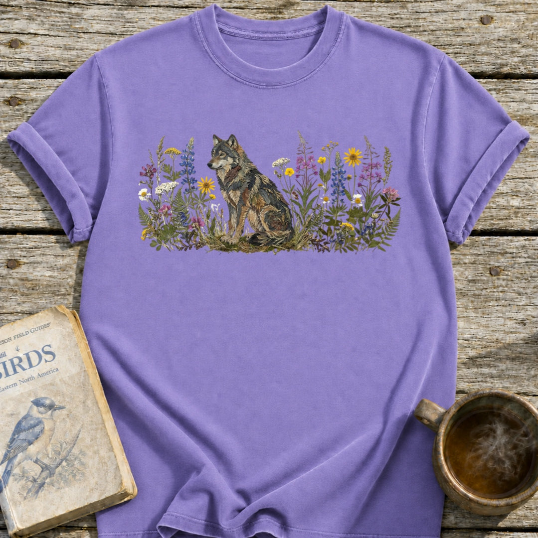 Wolf Pressed Flowers T-Shirt