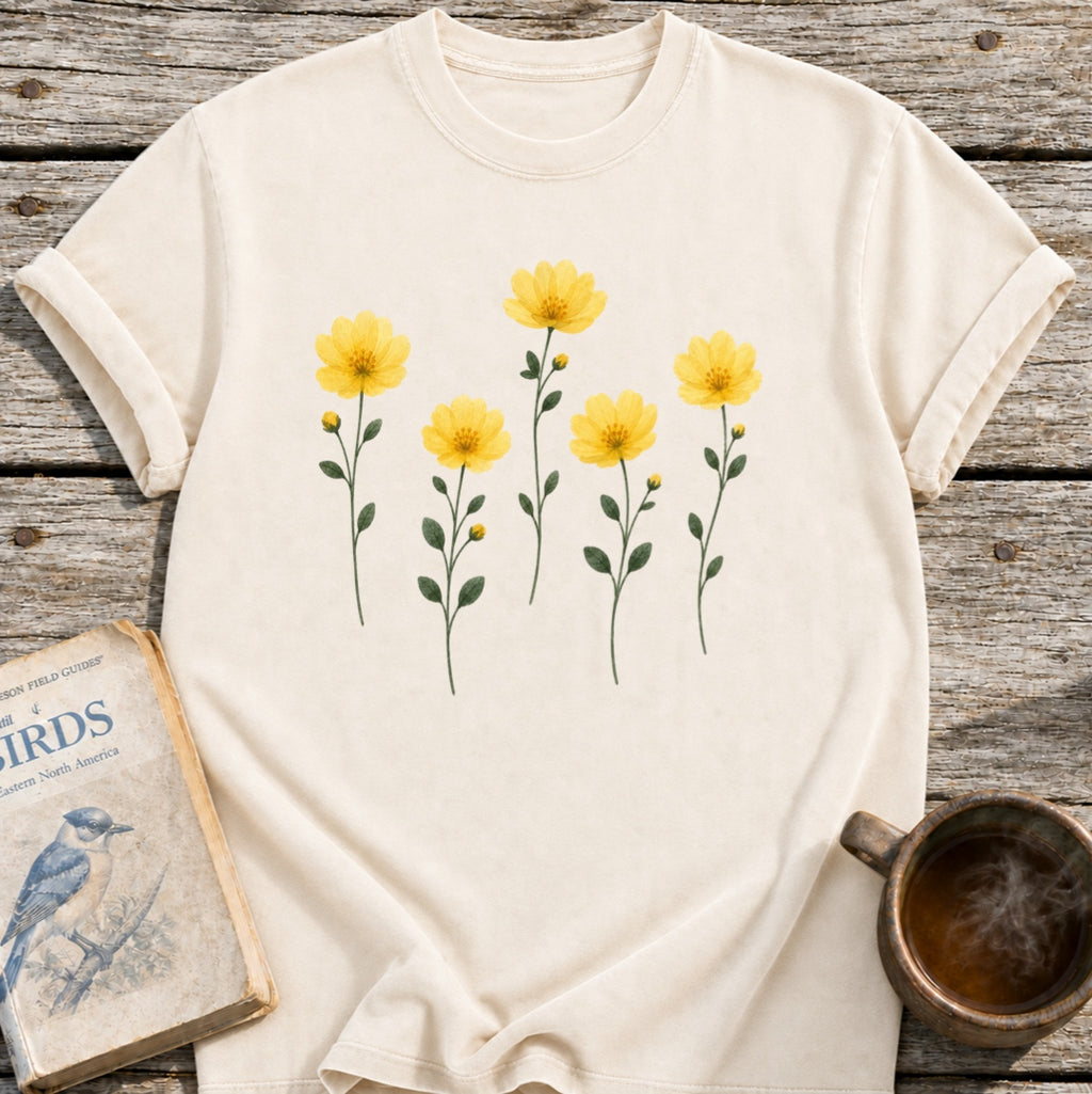 Yellow Pressed Flowers T-Shirt