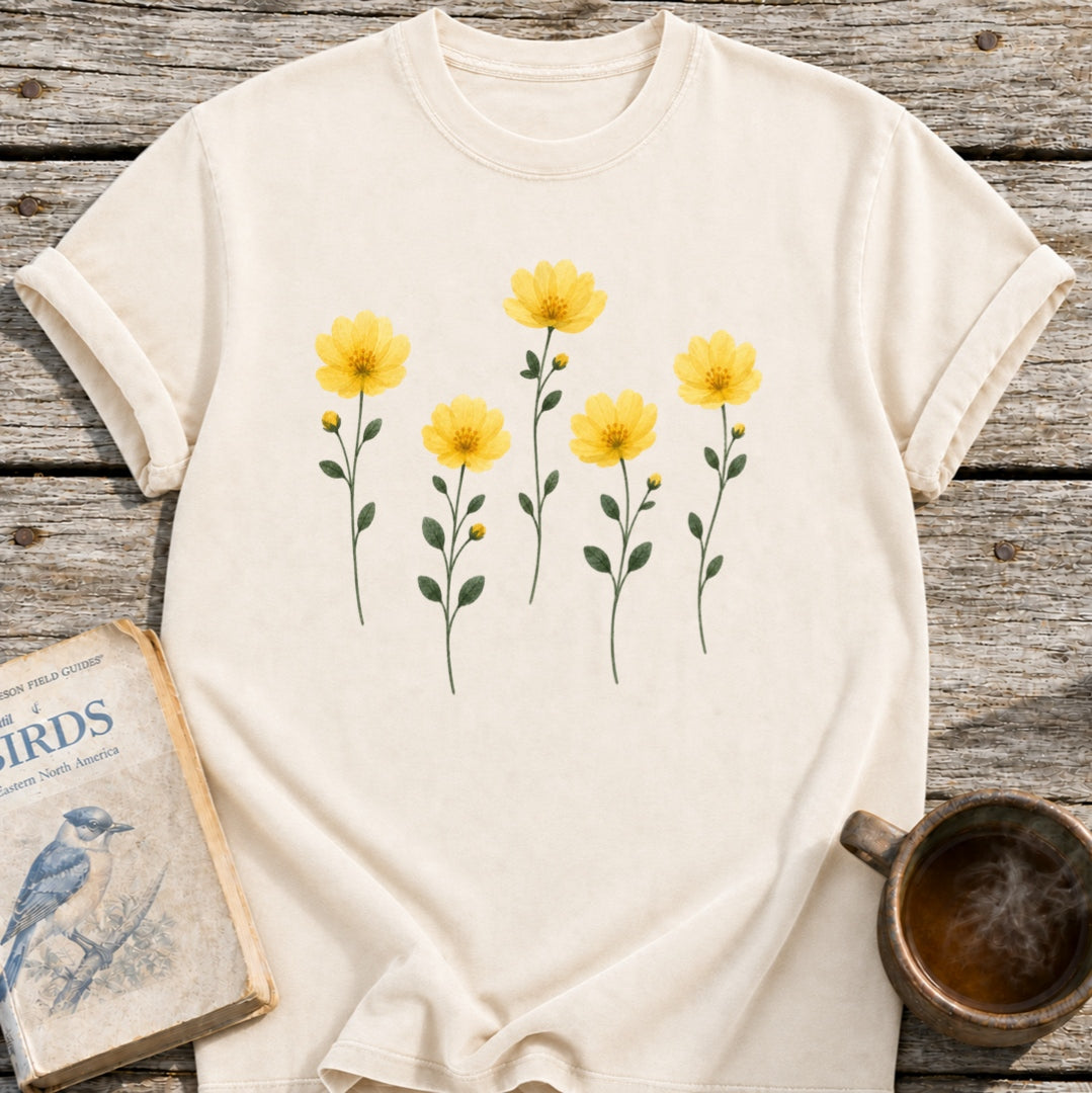 Yellow Pressed Flowers T-Shirt