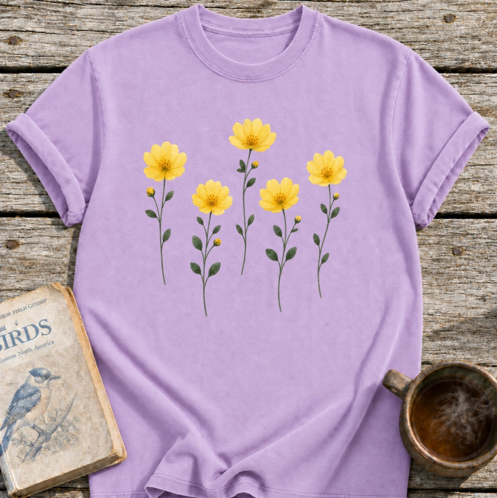 Yellow Pressed Flowers T-Shirt