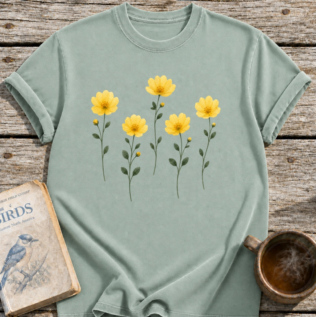 Yellow Pressed Flowers T-Shirt