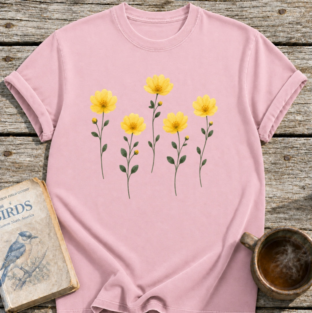 Yellow Pressed Flowers T-Shirt