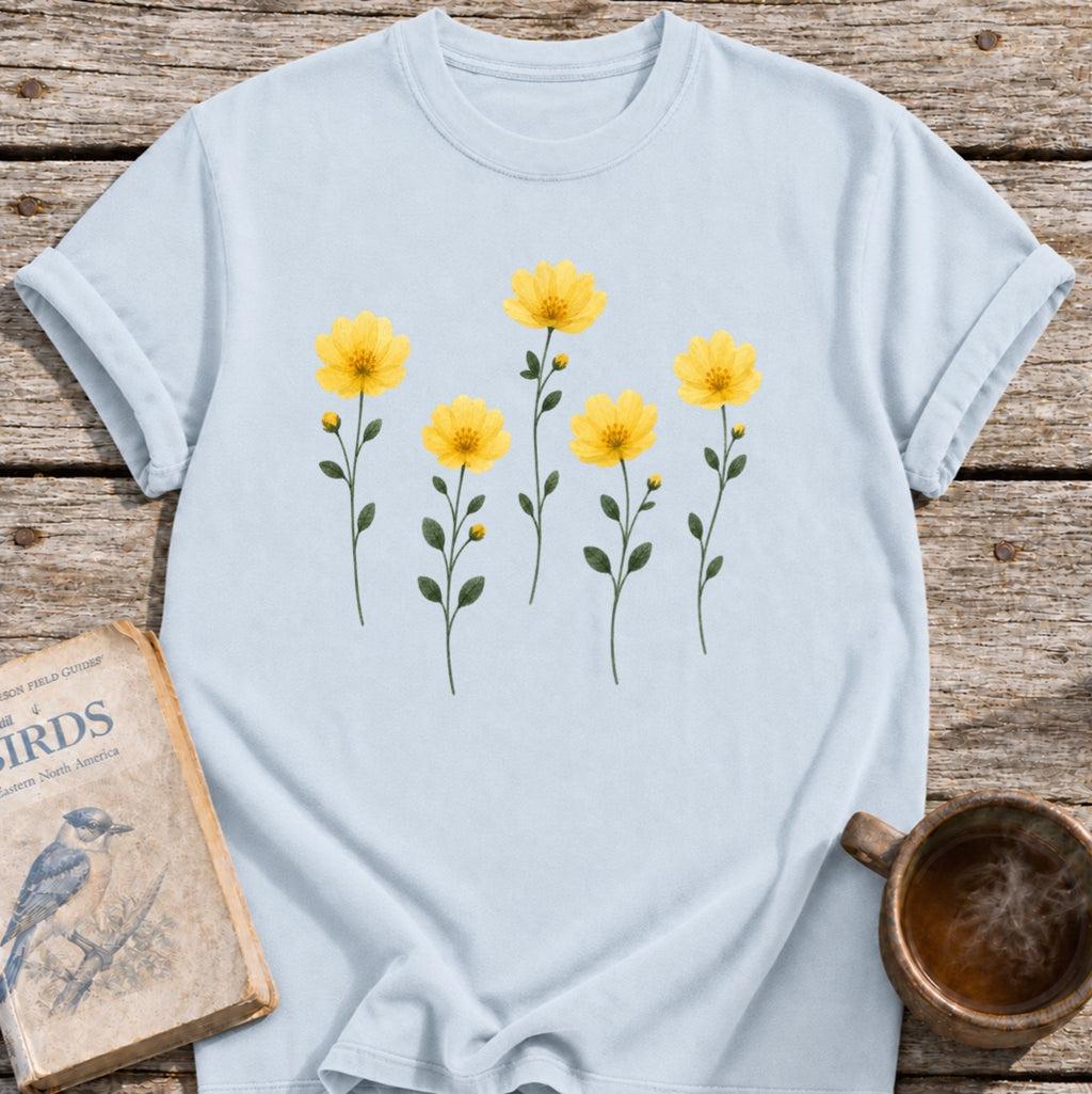 Yellow Pressed Flowers T-Shirt